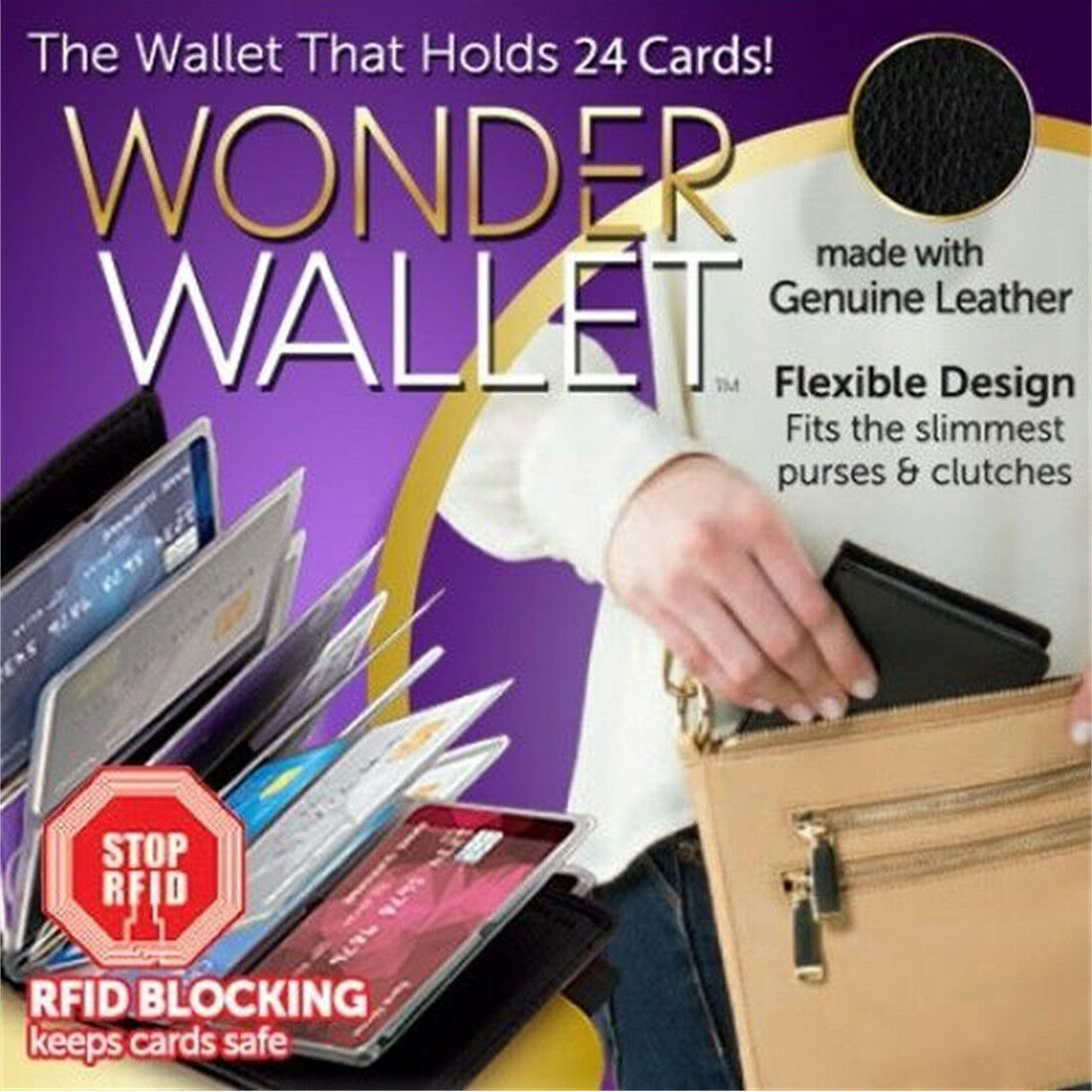 NEW Original Wonder Wallet Amazing Men Women Slim RFID Wallets As Seen on TV