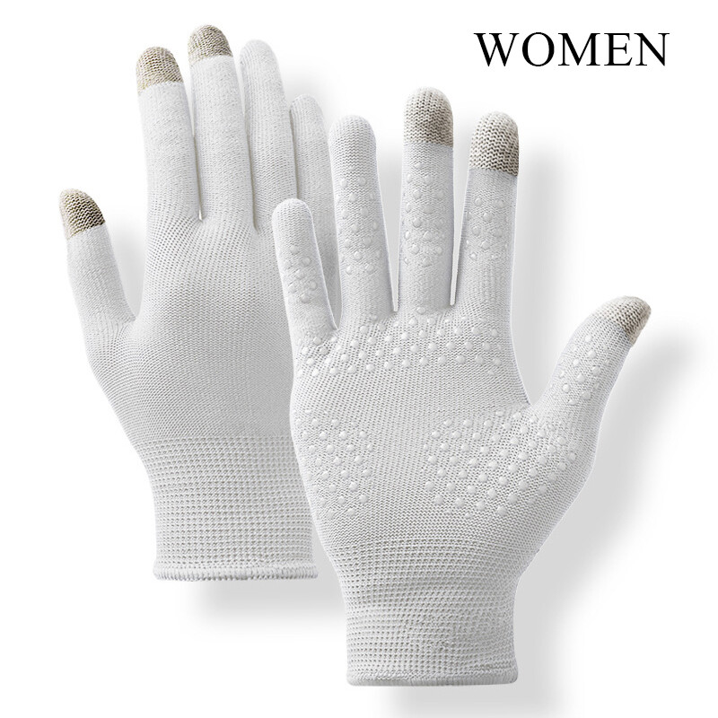 Anti-Slip Gloves Unisex UV Sun Protection Driving Touch Screen Thin Mittens UK