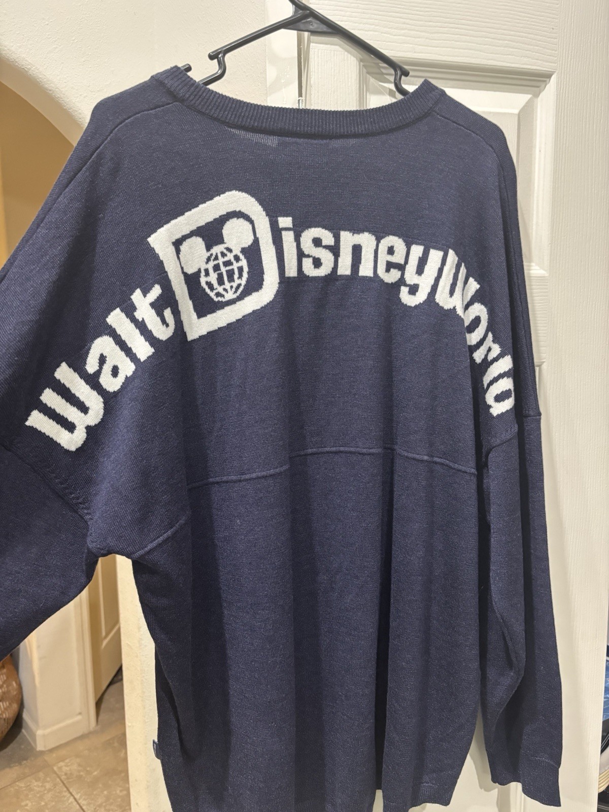 Disney Parks Authentic Spirit Jersey Women’s XL Blue Knit Mickey Sweater