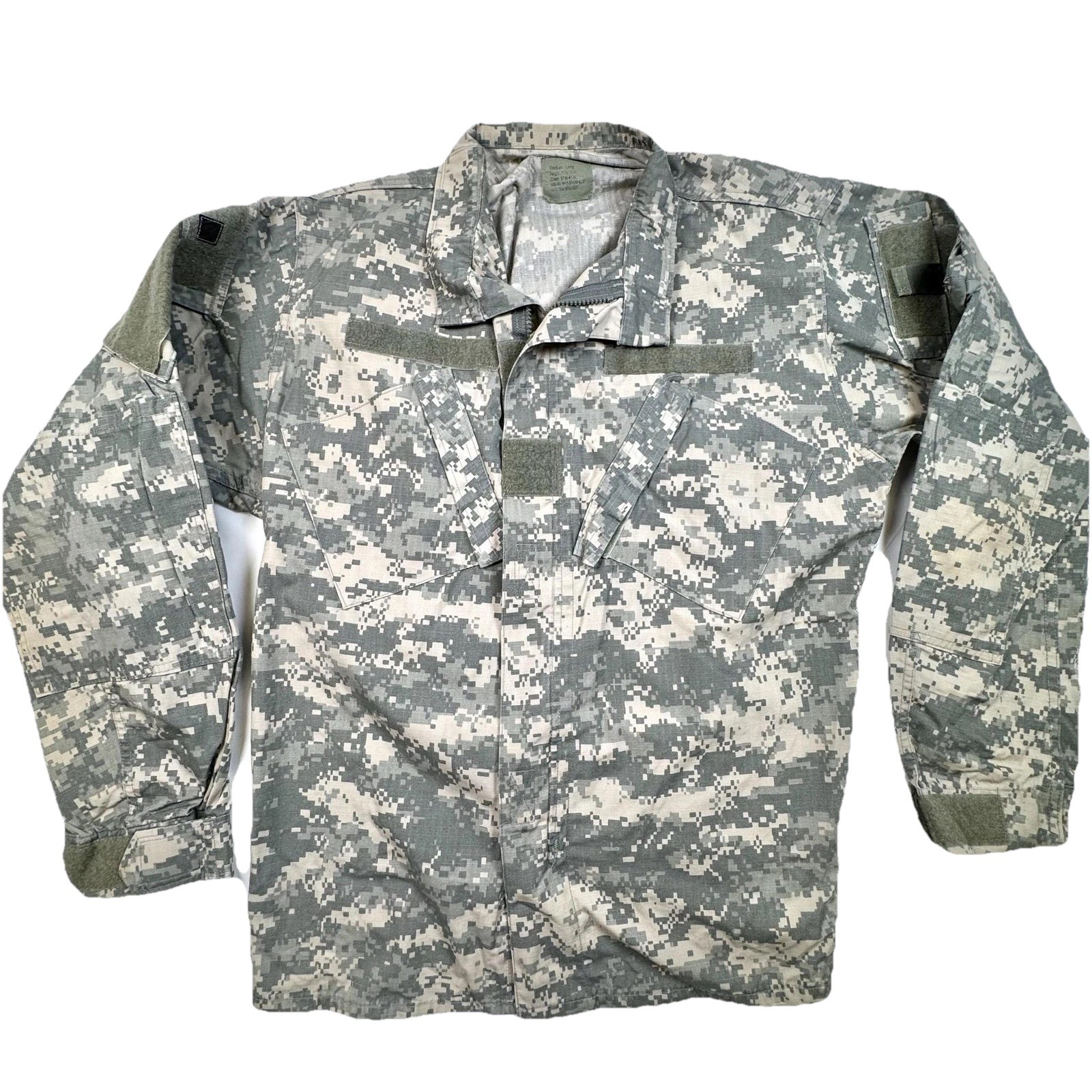 US Army Jacket Mens Medium Long Digital Camo ACU Combat Uniform Ripstop Military
