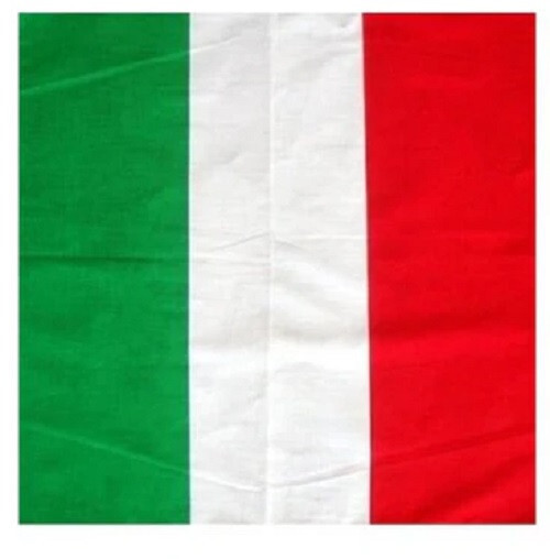 22″x22″ ITALY ITALIA ITALIAN Country 100% Cotton Bandana 100D