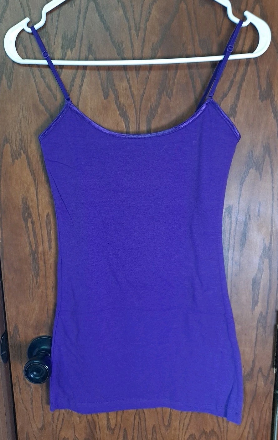 Bozzolo Tank Top Adjustable Spaghetti Strap Cami Purple Size Small