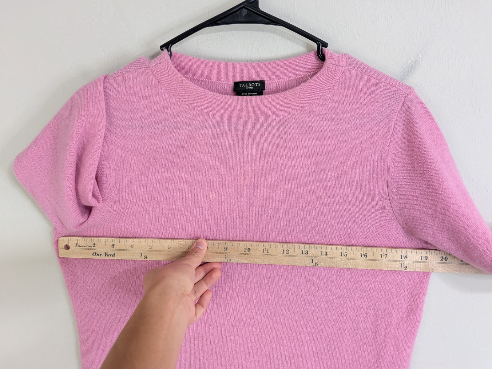 Talbots Sweater Women’s Large Petite Pink 100% Cashmere Stretch Casual