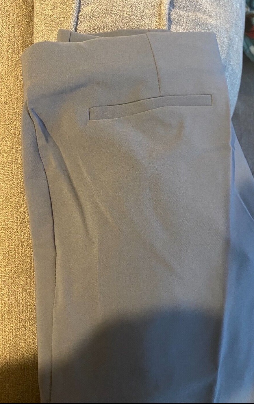 Adrianna Papell New Bi-Stretch Pull On Pants Dusty Blue Spring Summer Capri
