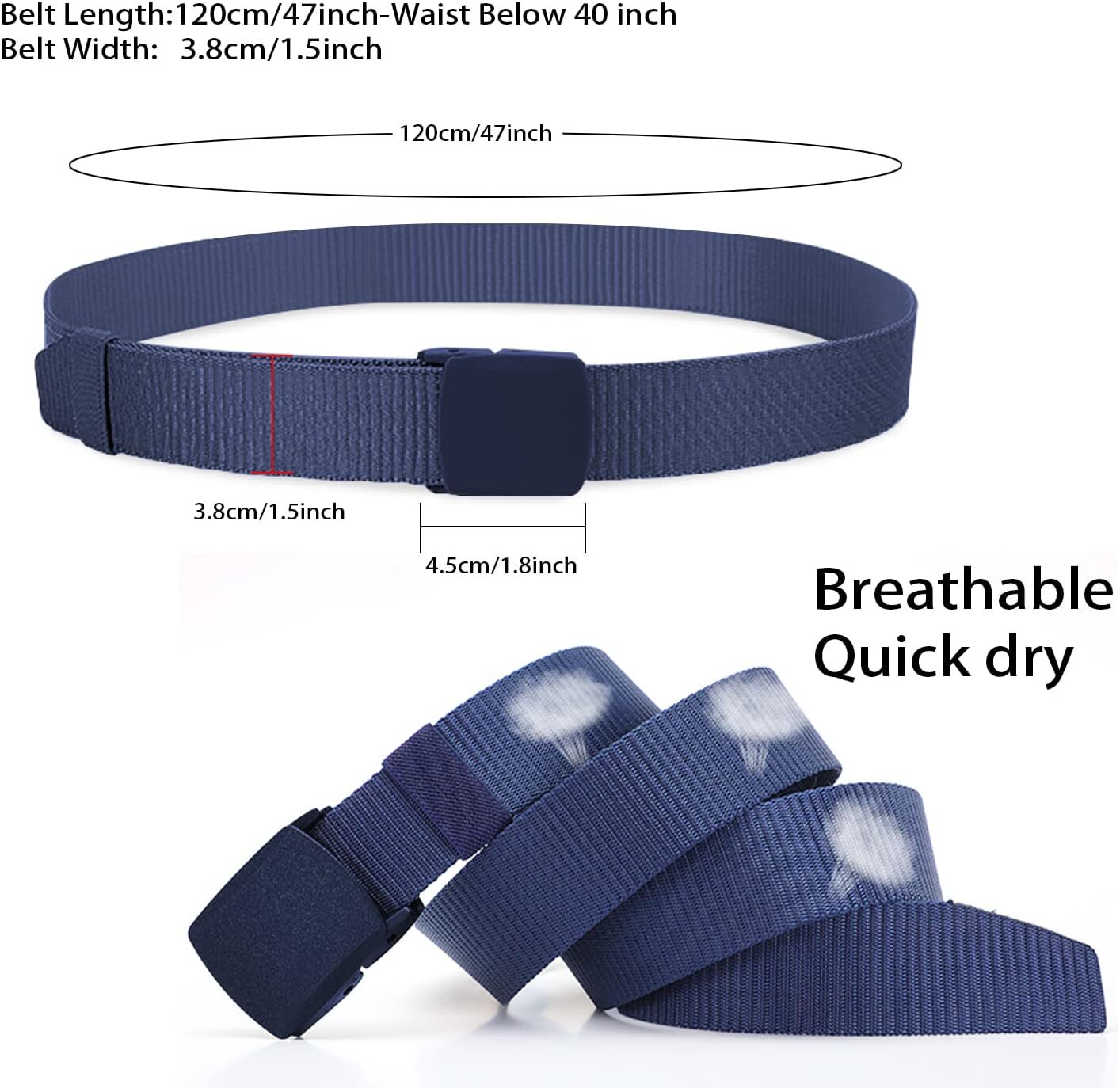 Men Casual Military Tactical Army Adjustable Quick Release Belts Pants Waistband