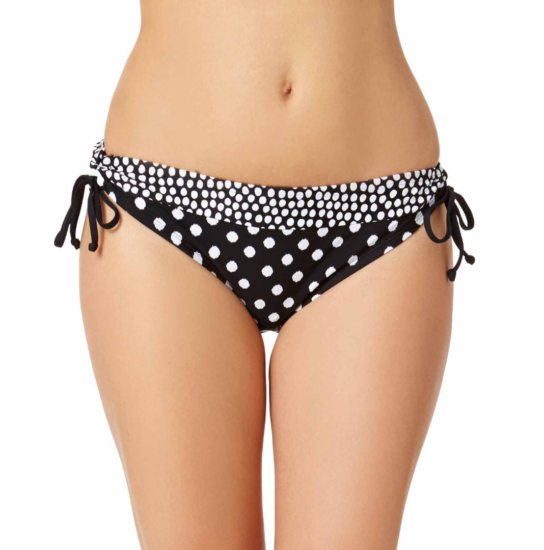 a.n.a Mix & Match Knit Polka-Dot Keyhole Hipster Swim Bottoms Size S, L