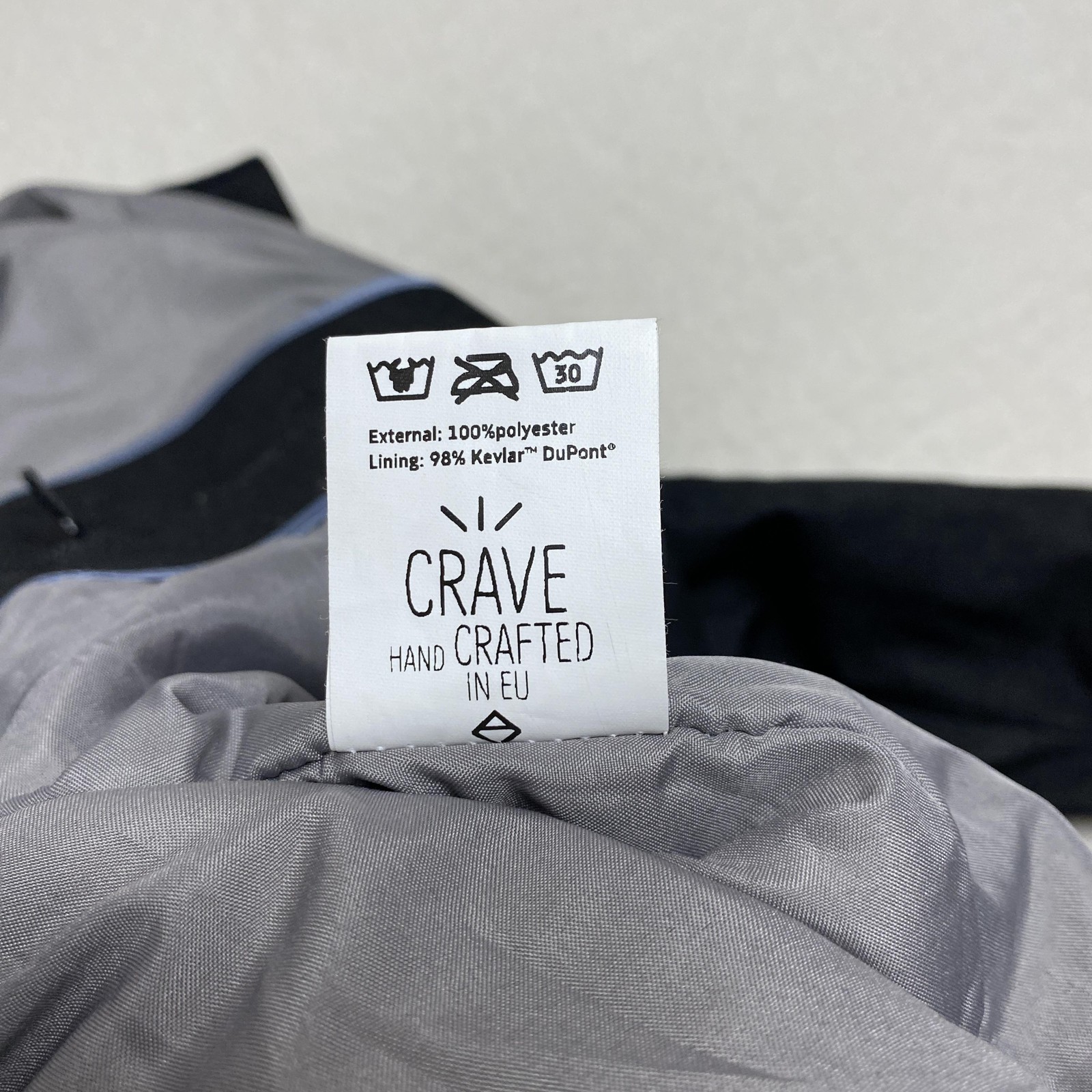 Crave Jacket Mens Small Black Aramid fiber Lined Polyester Road Trip Hand Craft