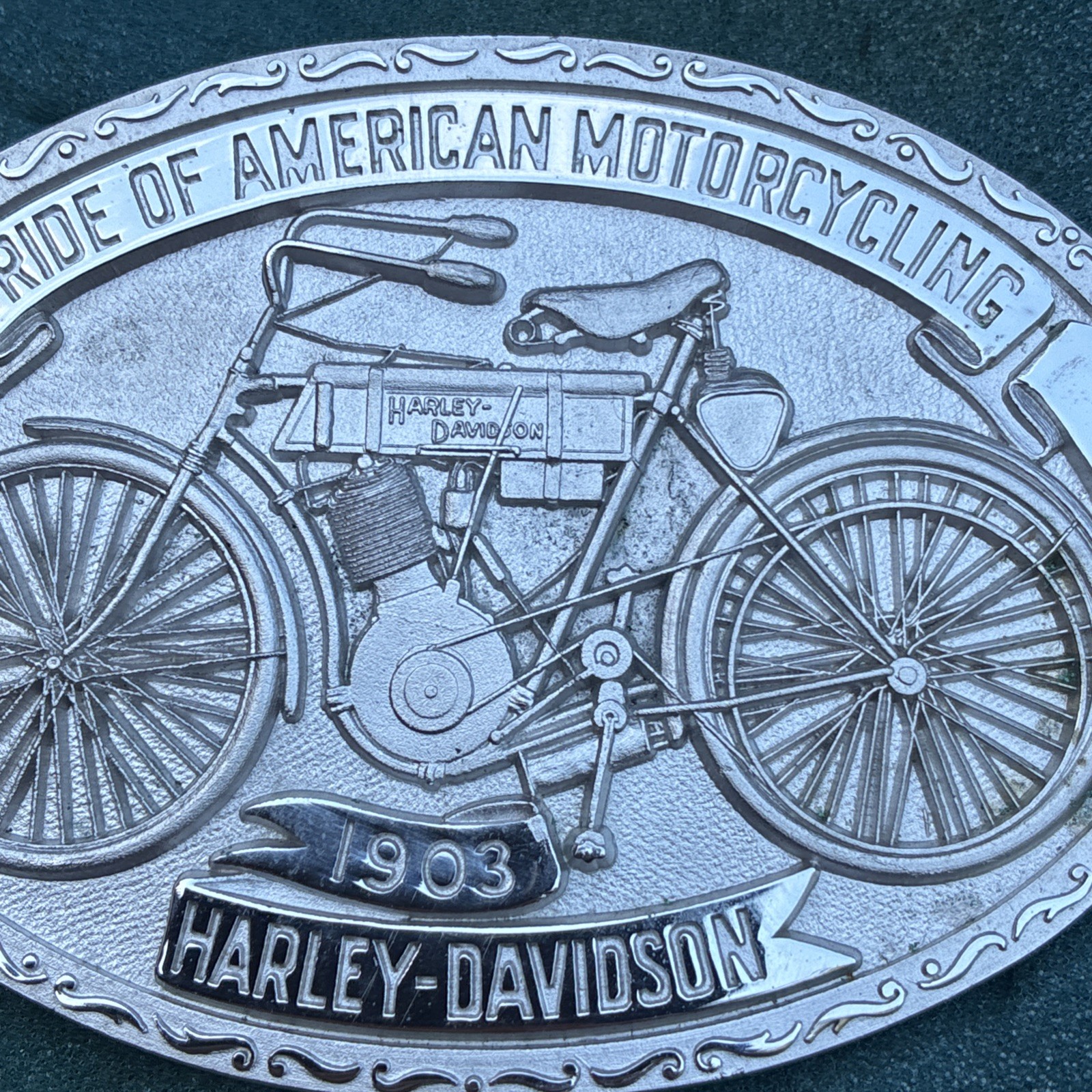 1903 Daytona Artistry In Iron Belt Buckle Harley-Davidson 1980 jose jostens