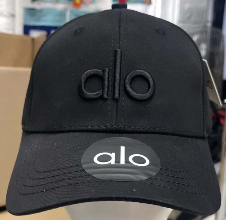 Аlo Yoga Performance Hat Black Black Logo Adjustable Athletic Cap Unisex NWT