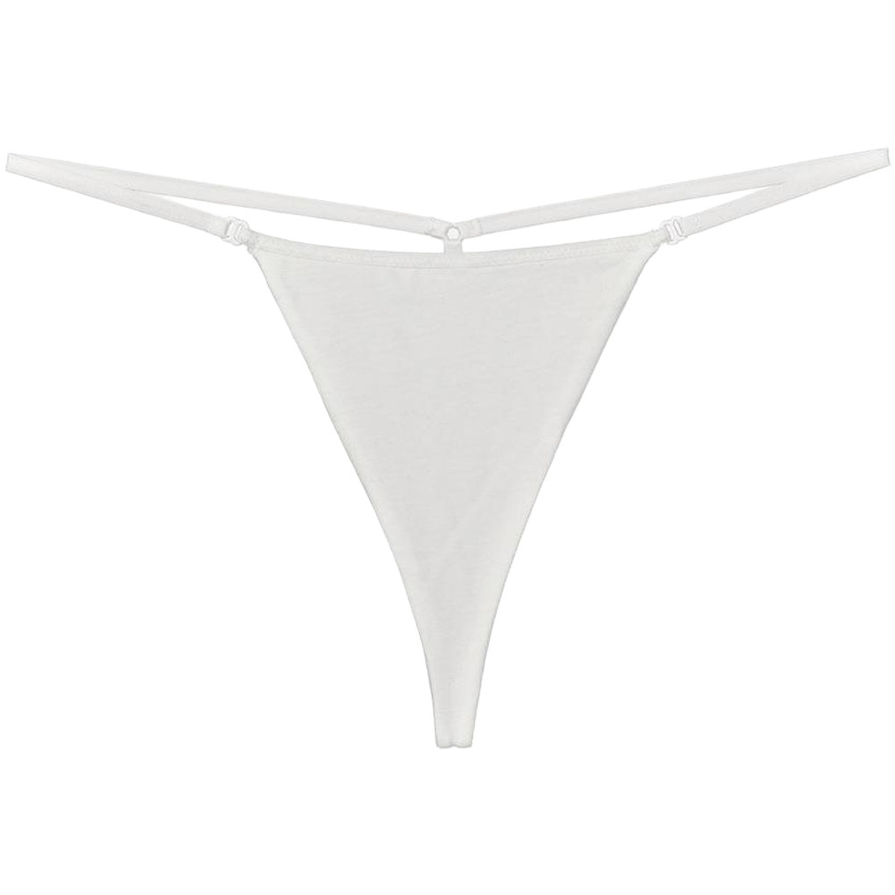 Stylish Low Waist T Back Bikini Underwear Polyester Fiber for Women Solid