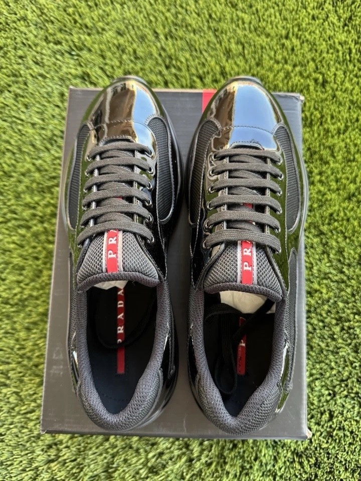 Prada America’s Cup Black Sneakers Men’s sports shoes Free Shipping