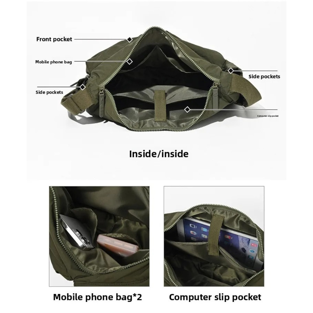 UNIQLO Casual Multi-pocket Messenger Bag Men Women Shoulder Bag Travel Sport Bag