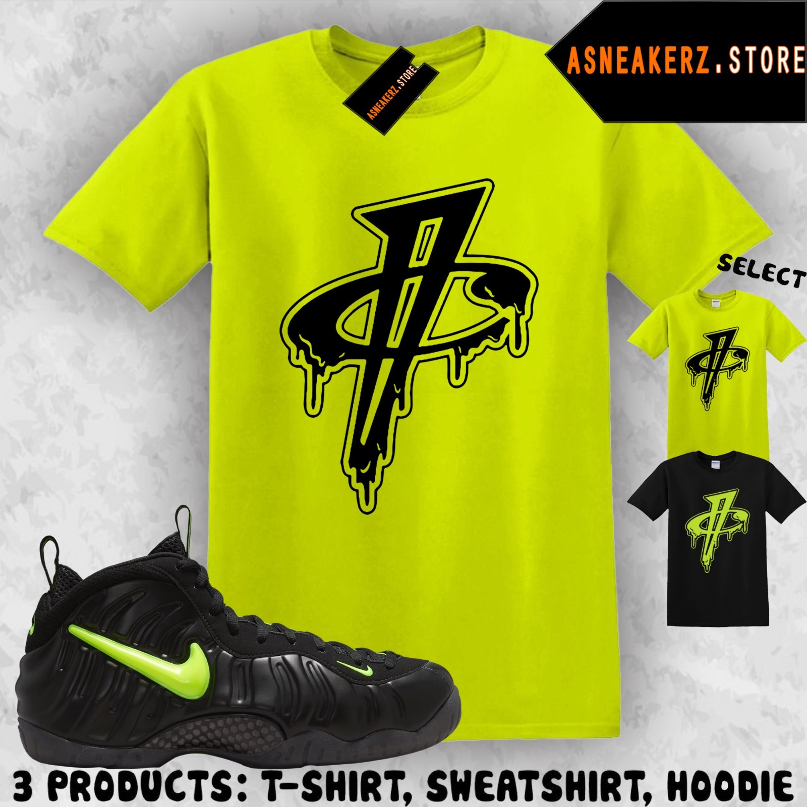 Tee Shirt Matching Foamposite Pro Voltage 2026 Match Sneaker Penny 1 Cent Drip