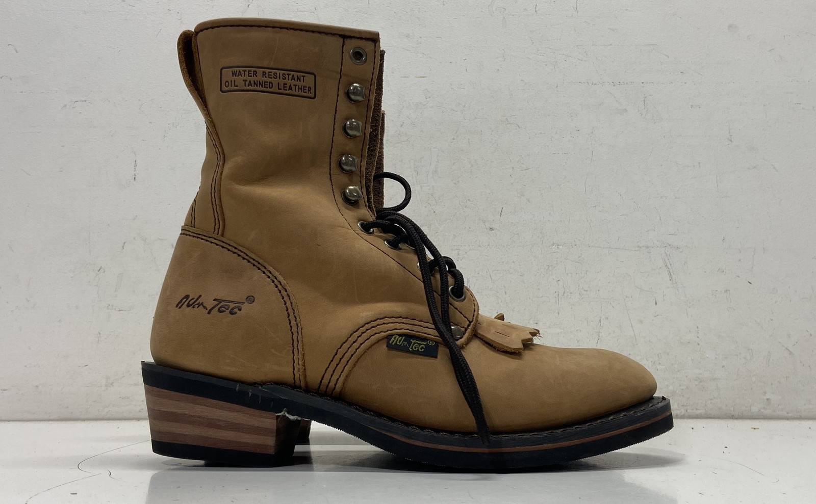 AdTec Tan Water Resistant Oil Tanned Leather Packer Work Boots Women’s Size 7