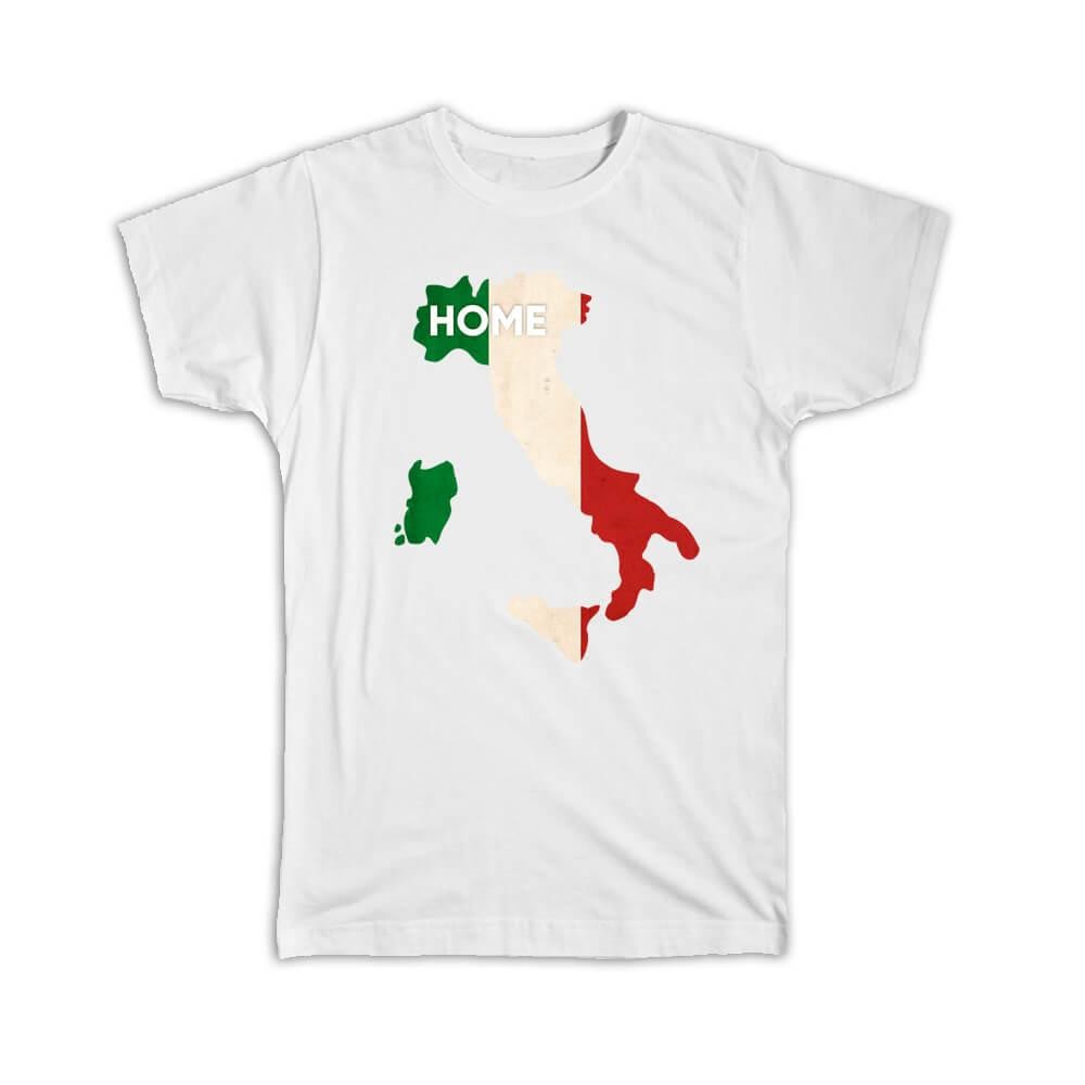 Italy Home MAP Flag Italian Country Pride White T-shirt