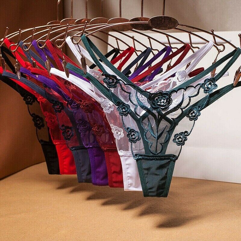 Sexy Womens Lace Panties Underwear Thongs Lingerie G-string Floral Briefs Bikini