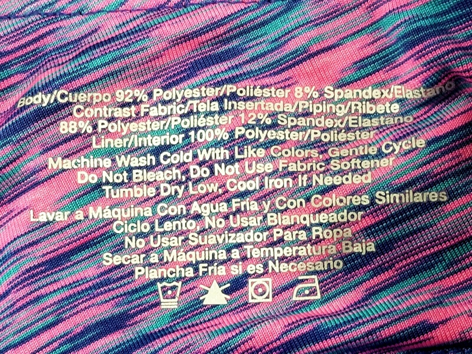 Avia Women’s Color Burst Active Capris Leggings Size Small RN# 15741