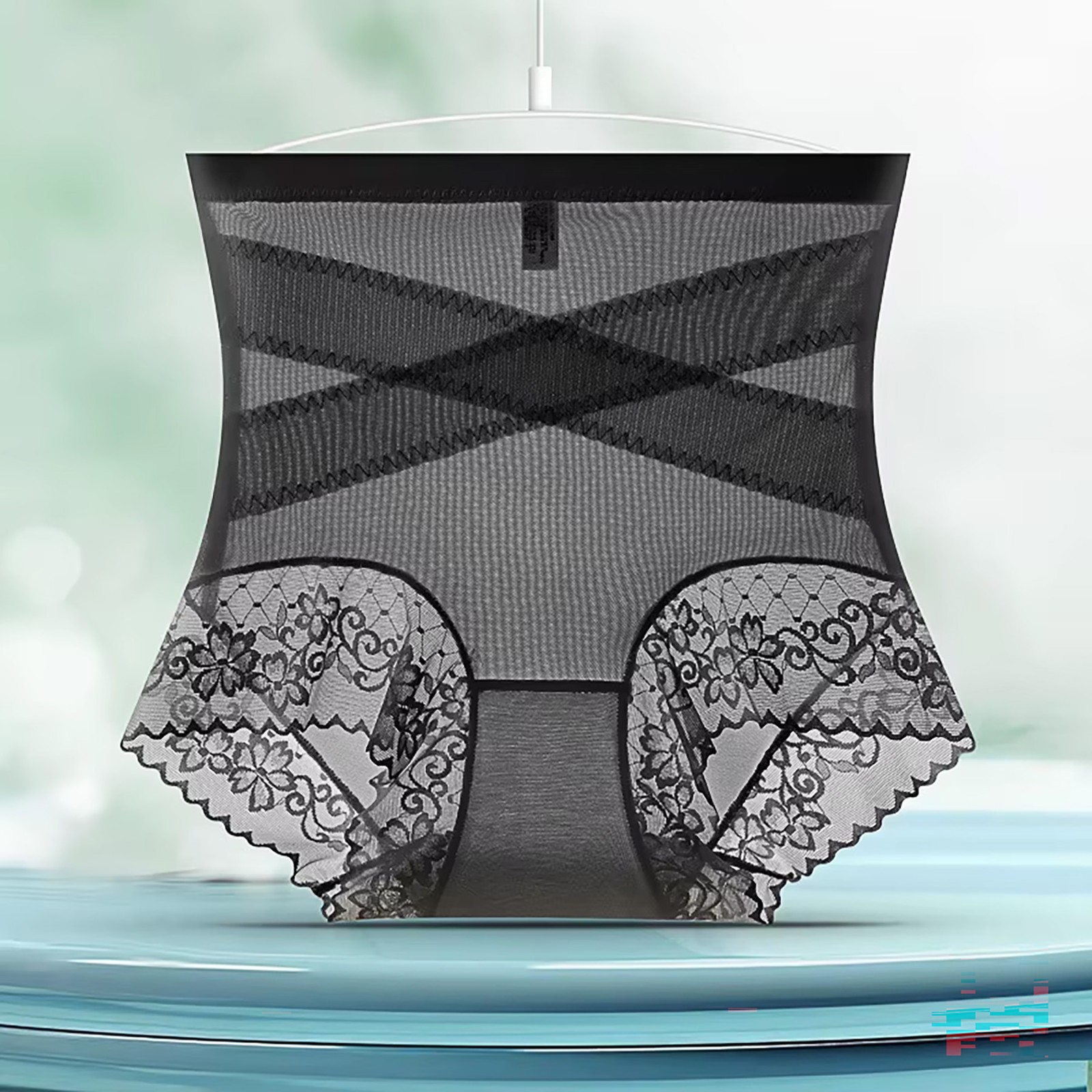 Women High Waist Shapewear Panties Tummy Control Lace Slimming Underwear M-XXL
