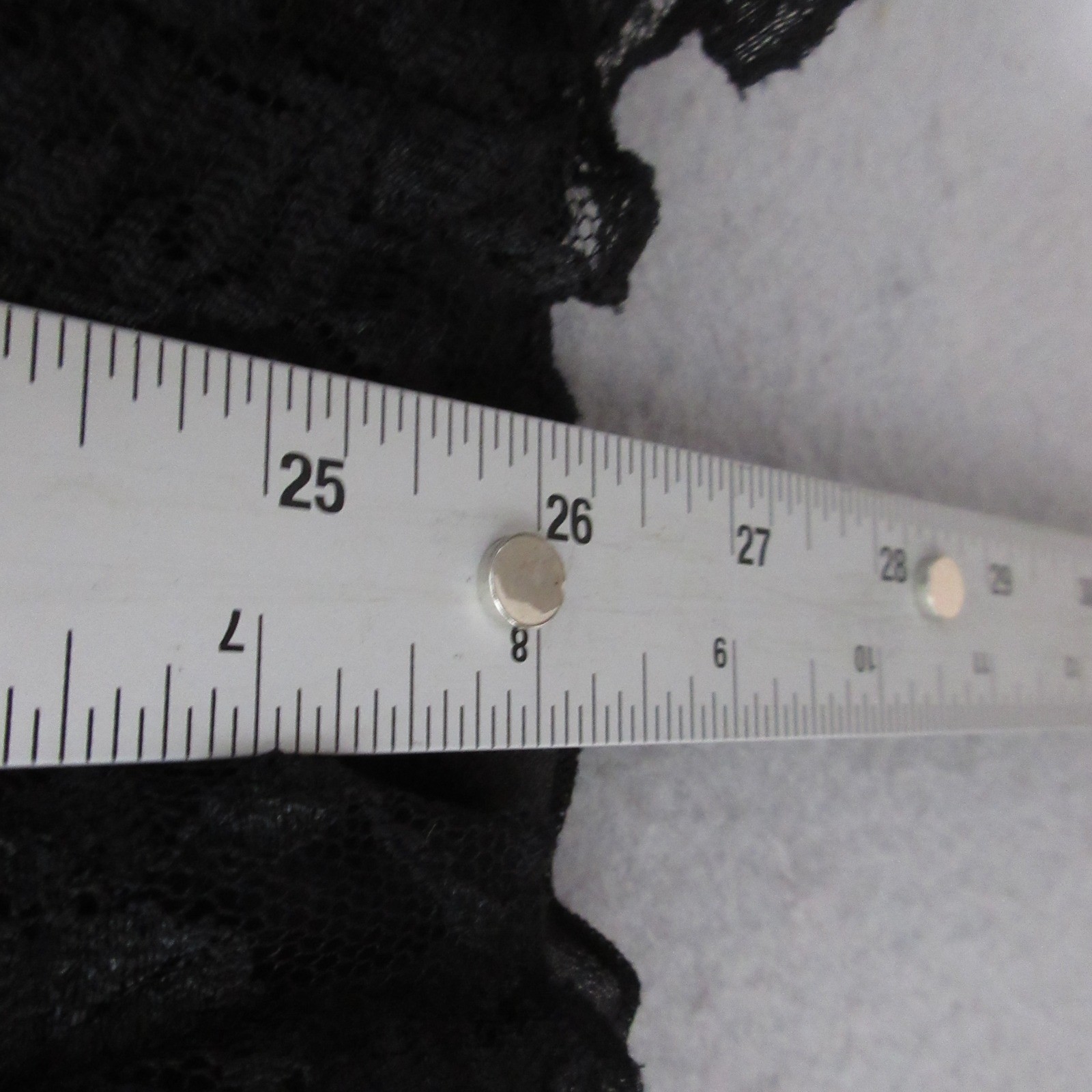 Coldwater Creek Top 2X Black Lace Ruffle Whimsigoth Victorian Dark Romantic