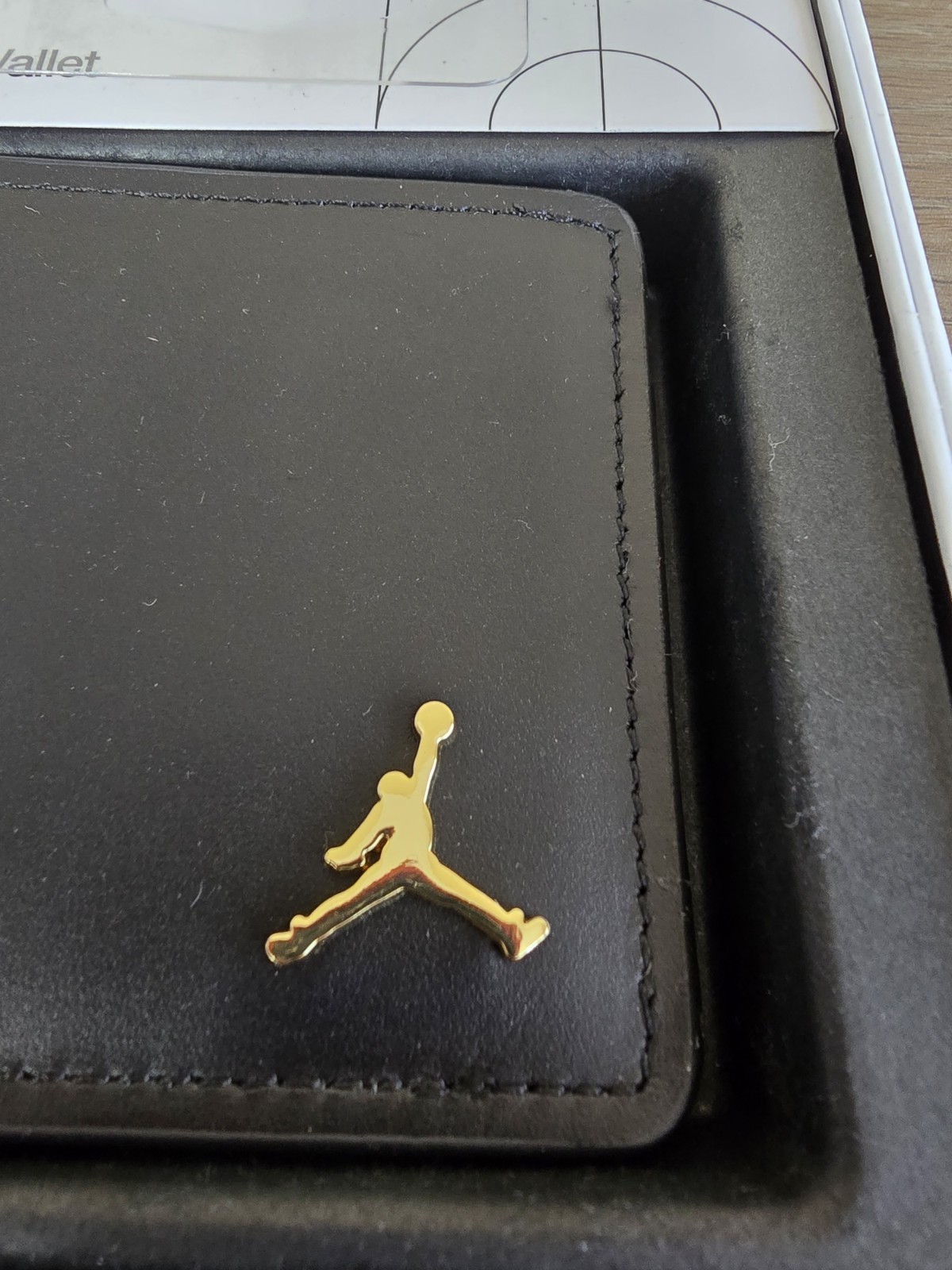 $65…Jordan Bifold Wallet Black with Gold Jumpman.