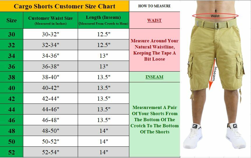 Mens Vintage Cargo Utility Shorts Includes belt Perfect for Camping and Hiking