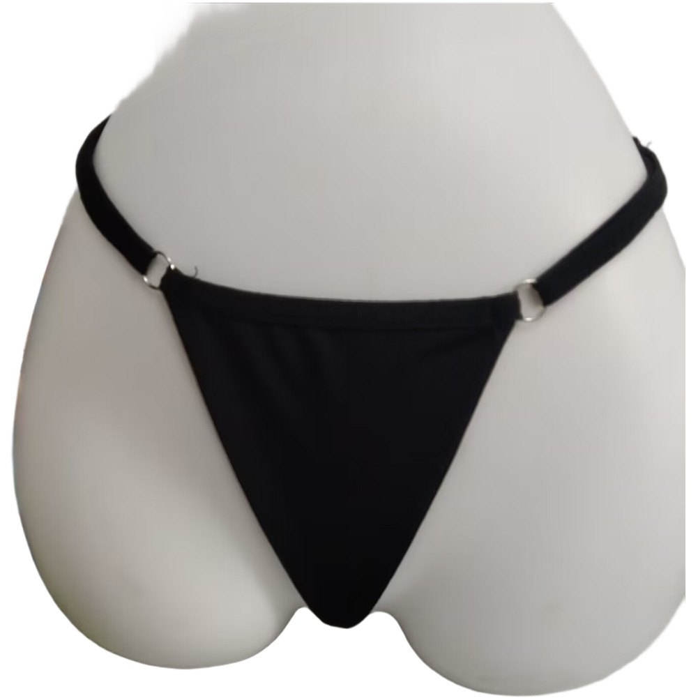 Stylish Low Waist T Back Bikini Underwear Polyester Fiber for Women Solid