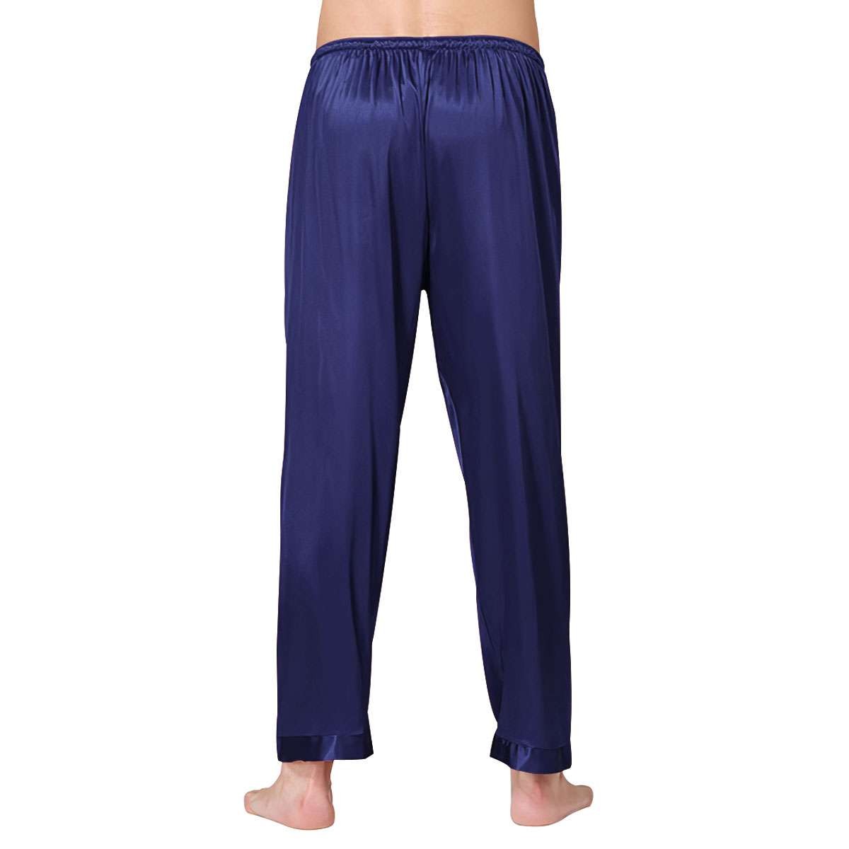 Men’s Satin Silk Pajama Pant, Soft Mens Lounge Pants Sleep Bottoms w/Drawstring