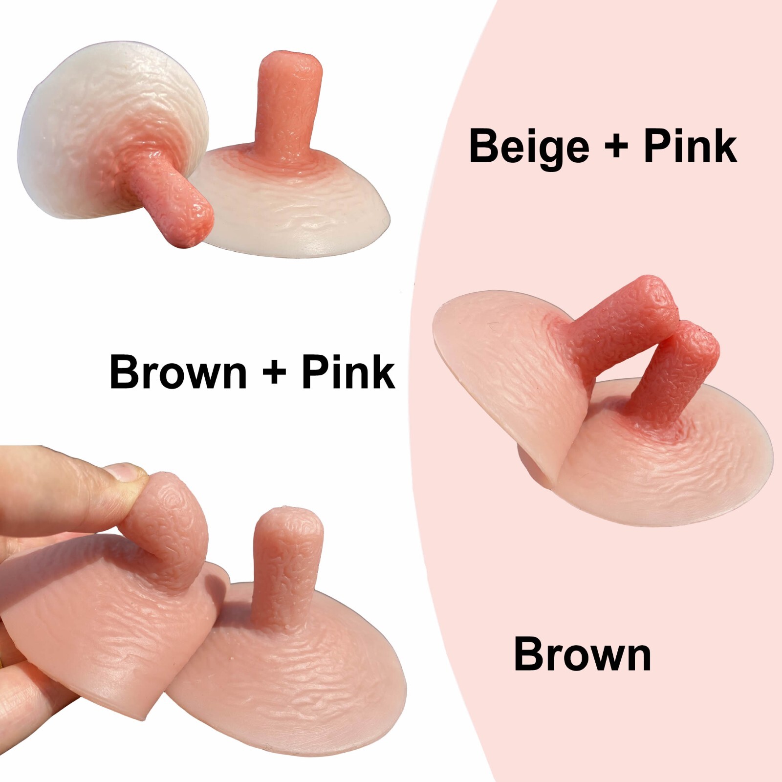 BIMEI Silicone Nipple Adhesive Extra Long for Breast Form Drag Queen Transgender