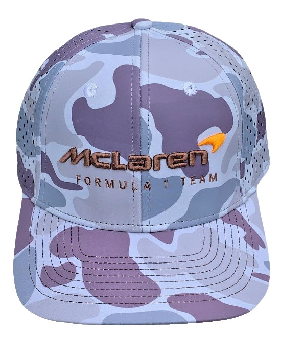 McLaren F 1 Team Pro-Model Multi-Color CAMO Performance Cap. Sturdy 6-Panel.