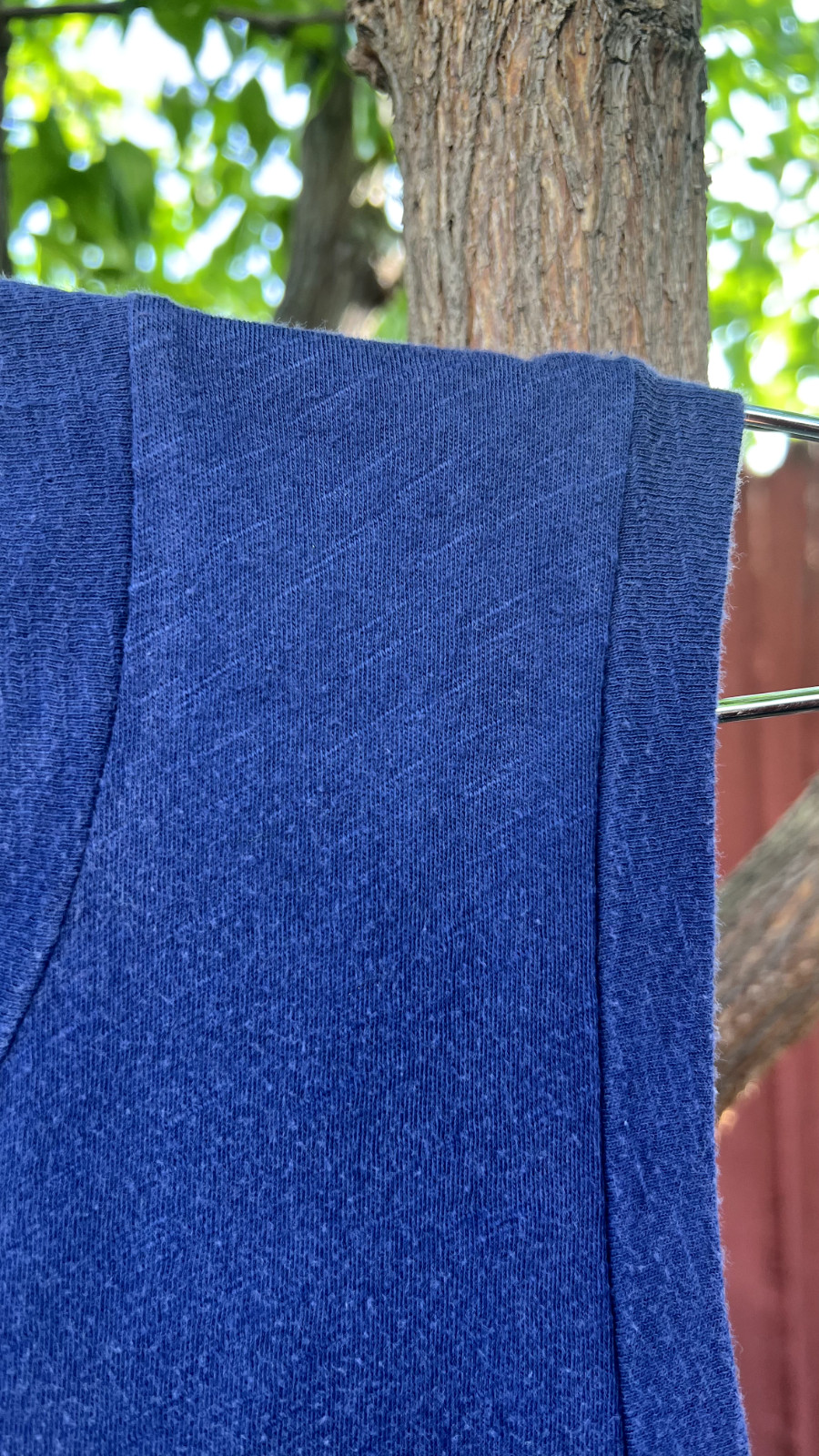 LNA Revolve Blue Muscle Tank Top Soft Thin Boho Navy Blue Yoga XS 100% Cotton