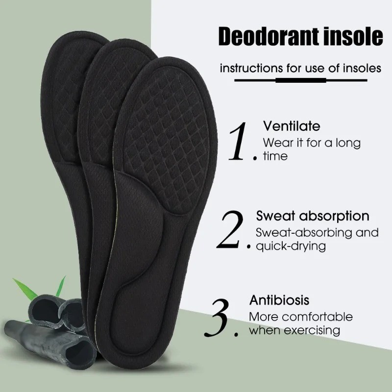 6/2/1Pair Men Shoes Insoles Orthopedic Memory Foam Sport Support Feet Soles Pad