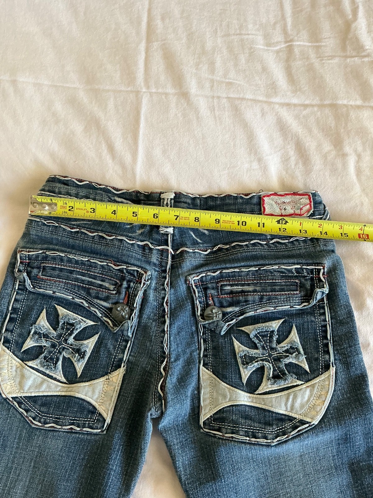 Women’s Laguna Beach Jeans MD2021P Boot Cut Embroidered Thick Stitch 29×32