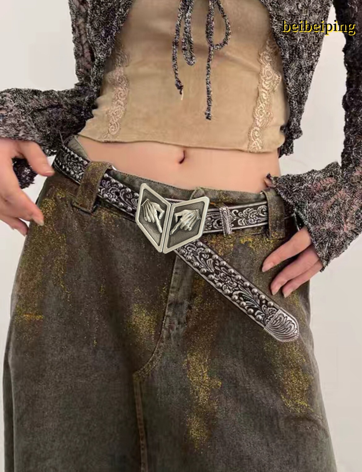 JoJo’s Bizarre Adventure SBR Belt Gyro Zeppeli Anime Cosplay Belt + Belt buckle