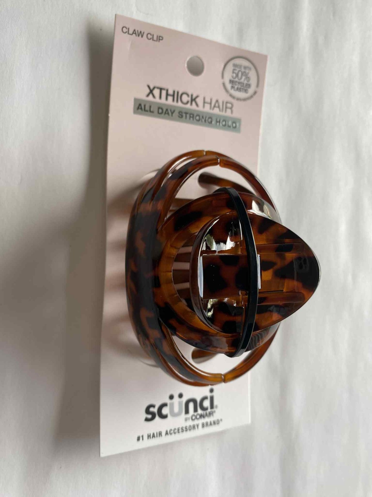 Scunci Claw Clip XThick Hair , All Day Strong Hold ( 1 pc ) Tortoise Jaw 32690