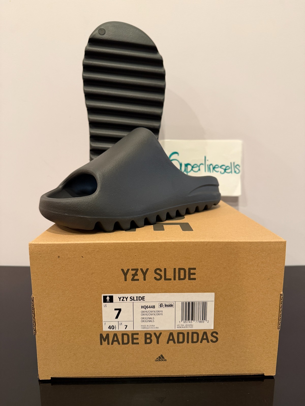 Adidas Yeezy Slide Onyx Size 7 (100% Authentic) HQ6448