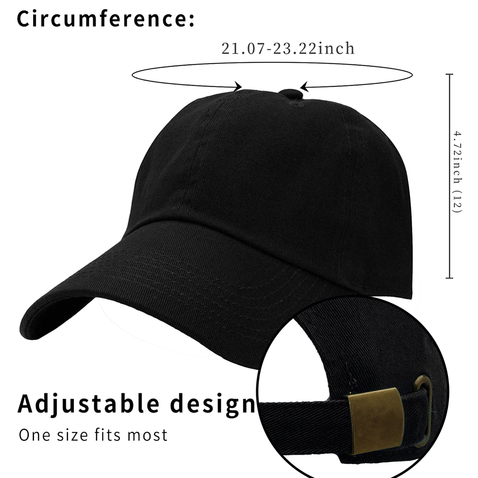 Baseball Cap Men Women Plain Solid Hat Classic Hat Adjustable Ball Dad Hat NEW