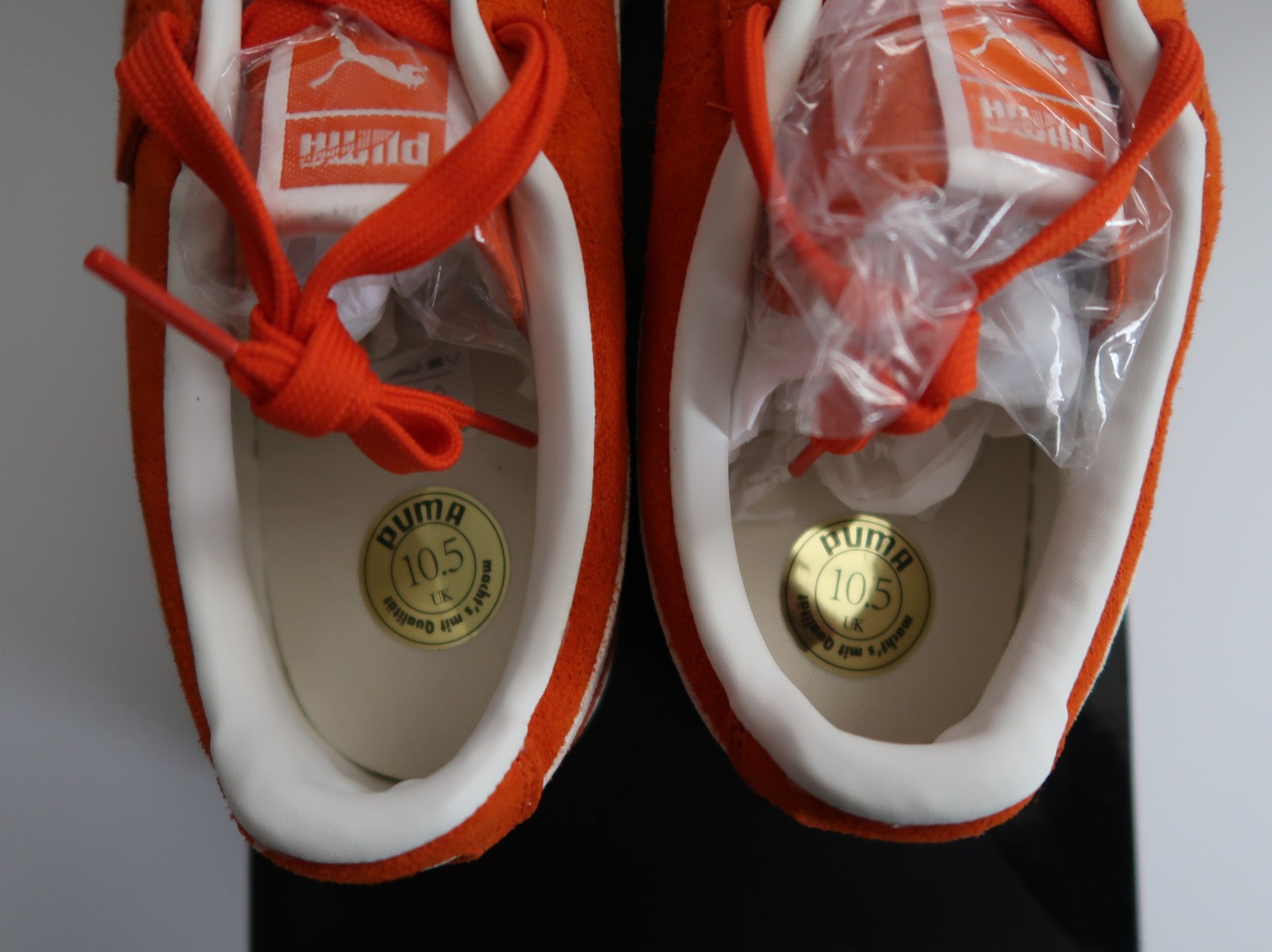 SALE 2025 CHARLES F STEAD X PUMA SUEDE GLO ORANGE WHITE SZ 11.5 – 13 403766-02