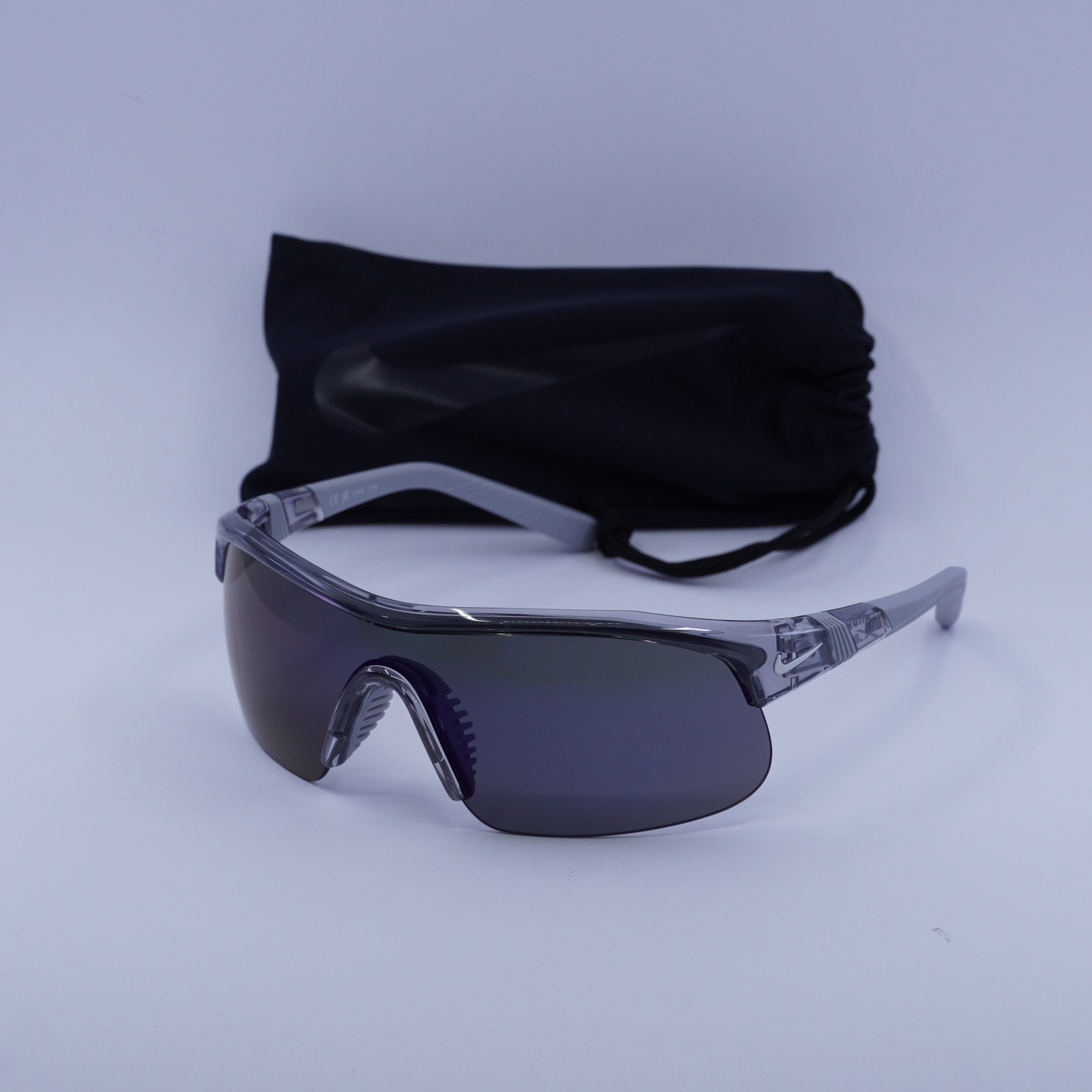 Nike SHOW X1 DX6520 065 Shiny Wolf Grey/Blue Mirror 58-18-136 Sunglasses New …