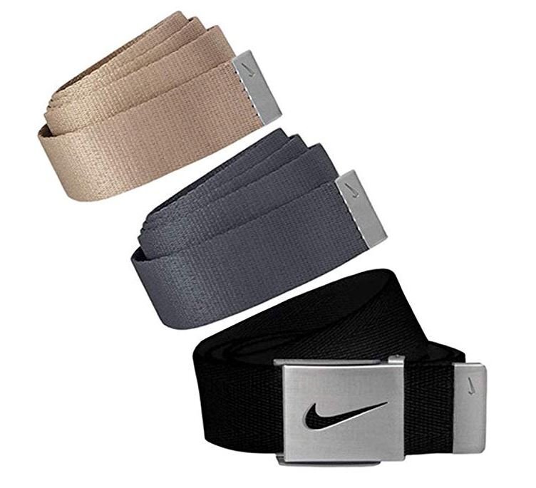Nike Golf Men’s 3 in 1 Web Pack Belts, One Size Fits Most – Select Colors