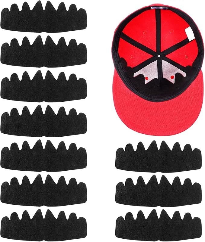 10 PCS Black Baseball Caps Inserts, Flexible Washable Hat Shaper Insert…