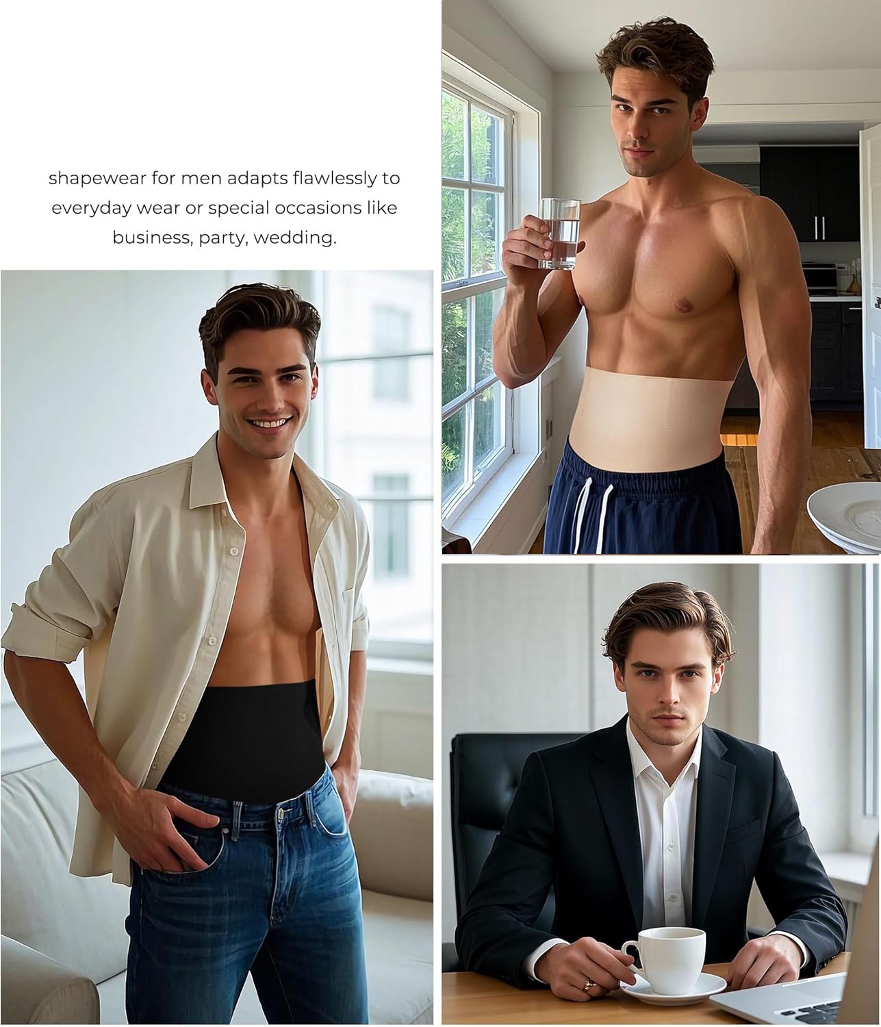 FAJAS PARA HOMBRES FAJA REDUCTORA DE HOMBRE ABDOMEN CONTROL GIRDLE BOXER SHORTS