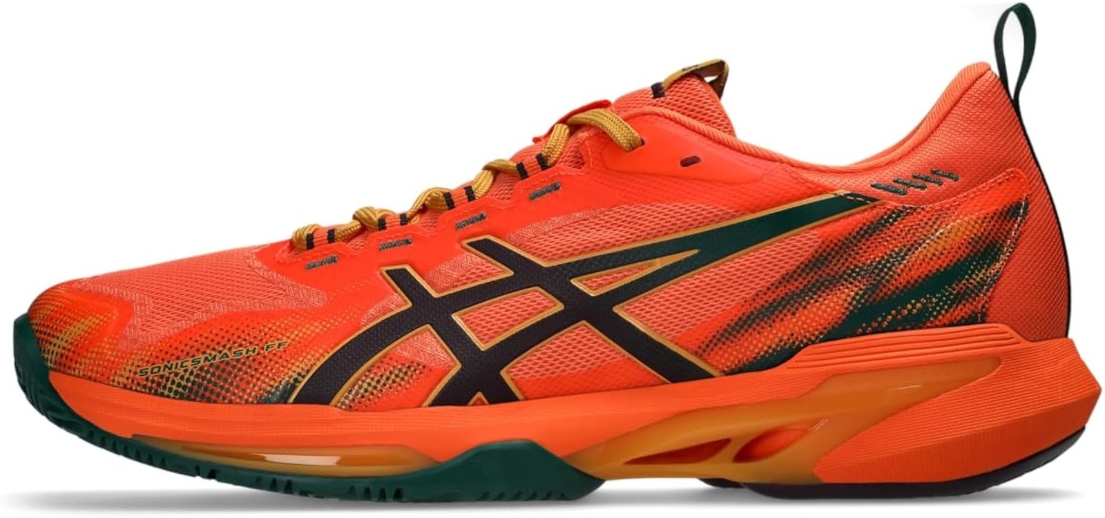 ASICS Men’s SONICSMASH FF Tennis Shoes, 7.5, Energy Orange/Dark Aubergine – Ener