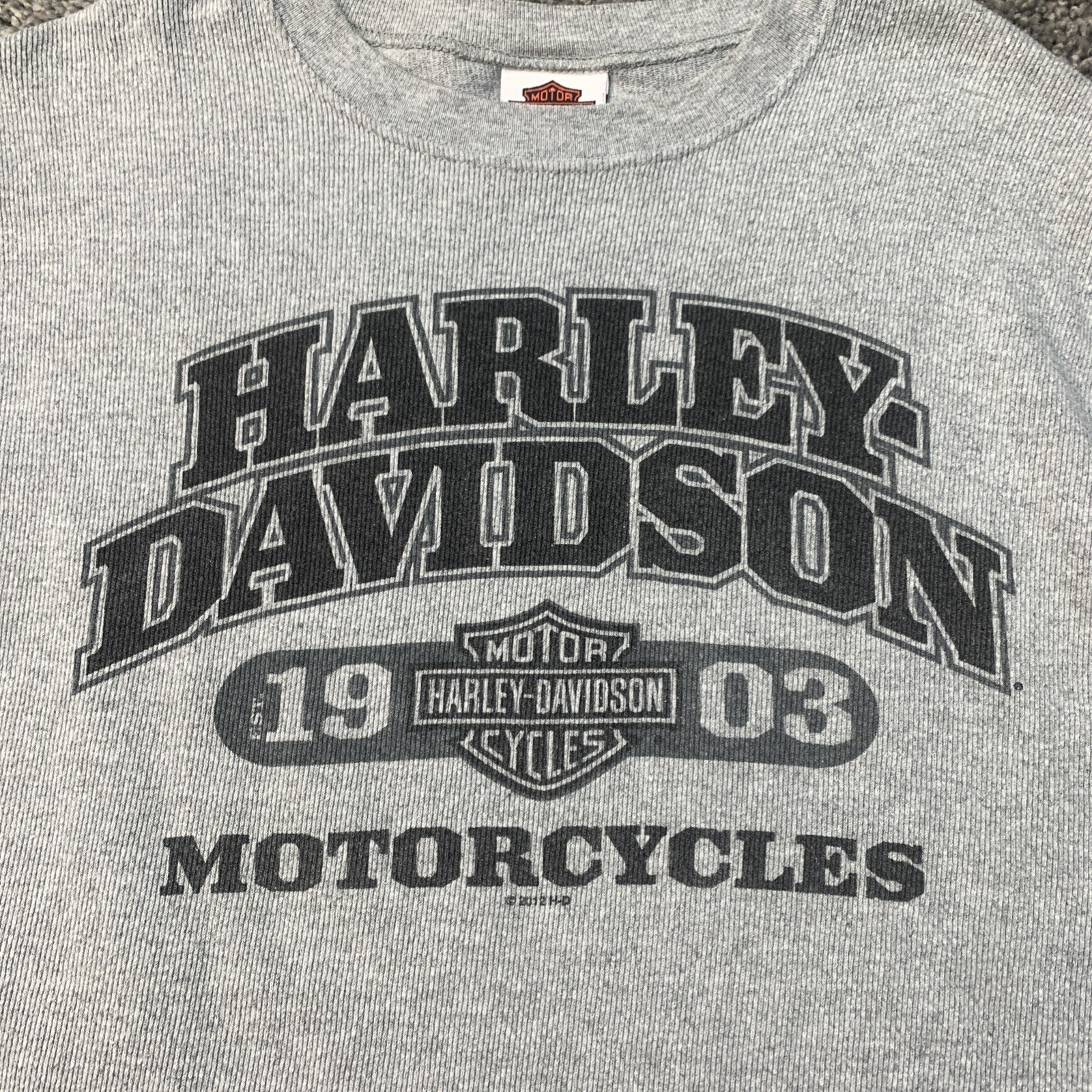 Harley-Davidson Shirt Mens XL Gray 1903 Sleeveless Henley Y2K Motorcycle Style