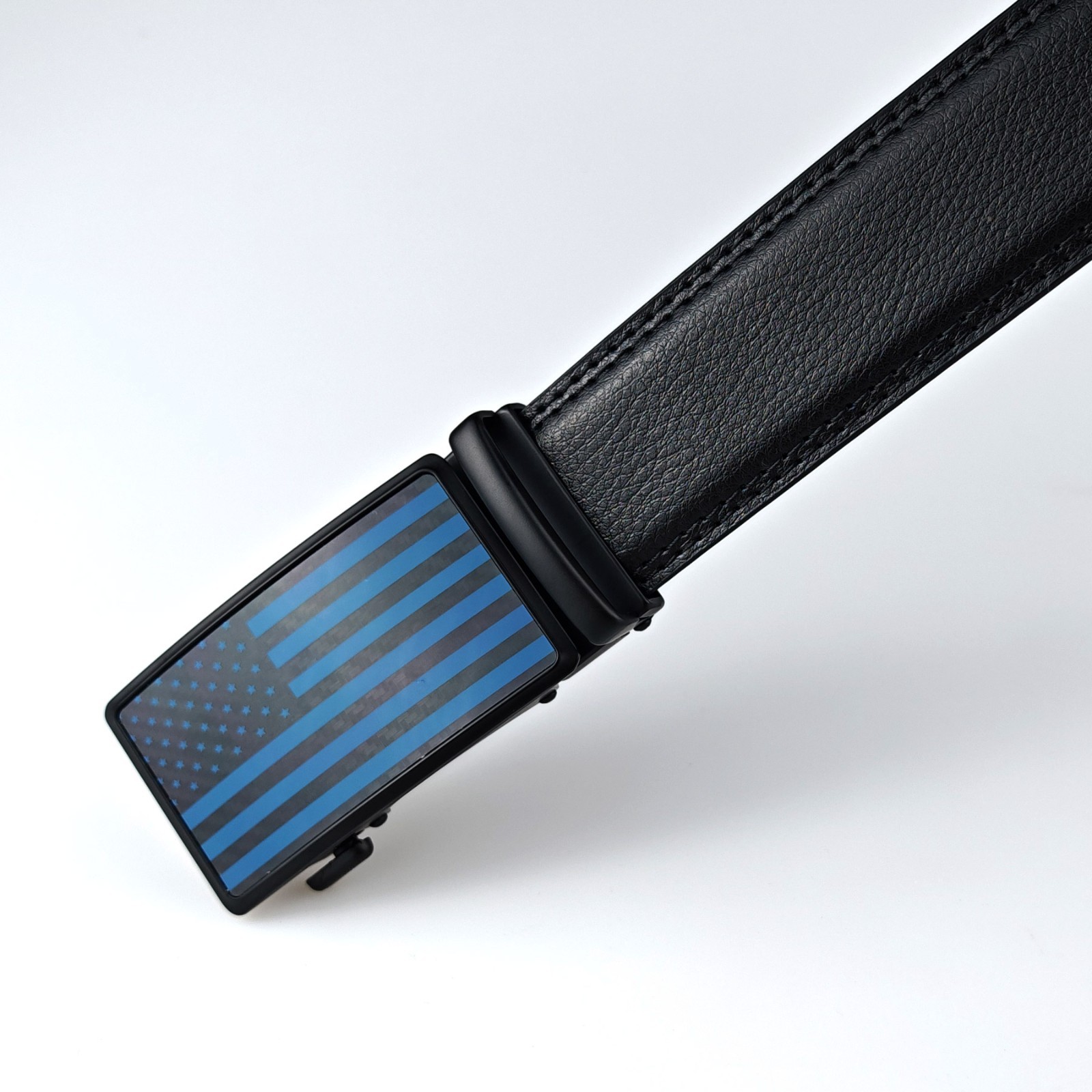 Genuine Leather Mens Ratchet Belt Belts For Men Adjustable Automatic Buckle Ti