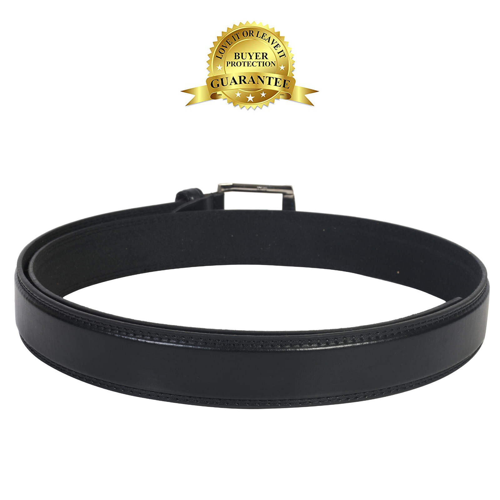 Leatherboss Genuine Leather Men Big and Tall Size 46″ – 64″ Jeans Belt, Black