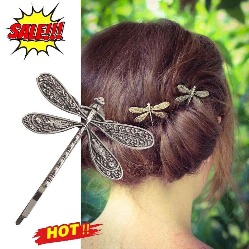 Dragonfly Shape Women Metal Hair Clips Barrette Slide Grips Hair Clip Hairpin