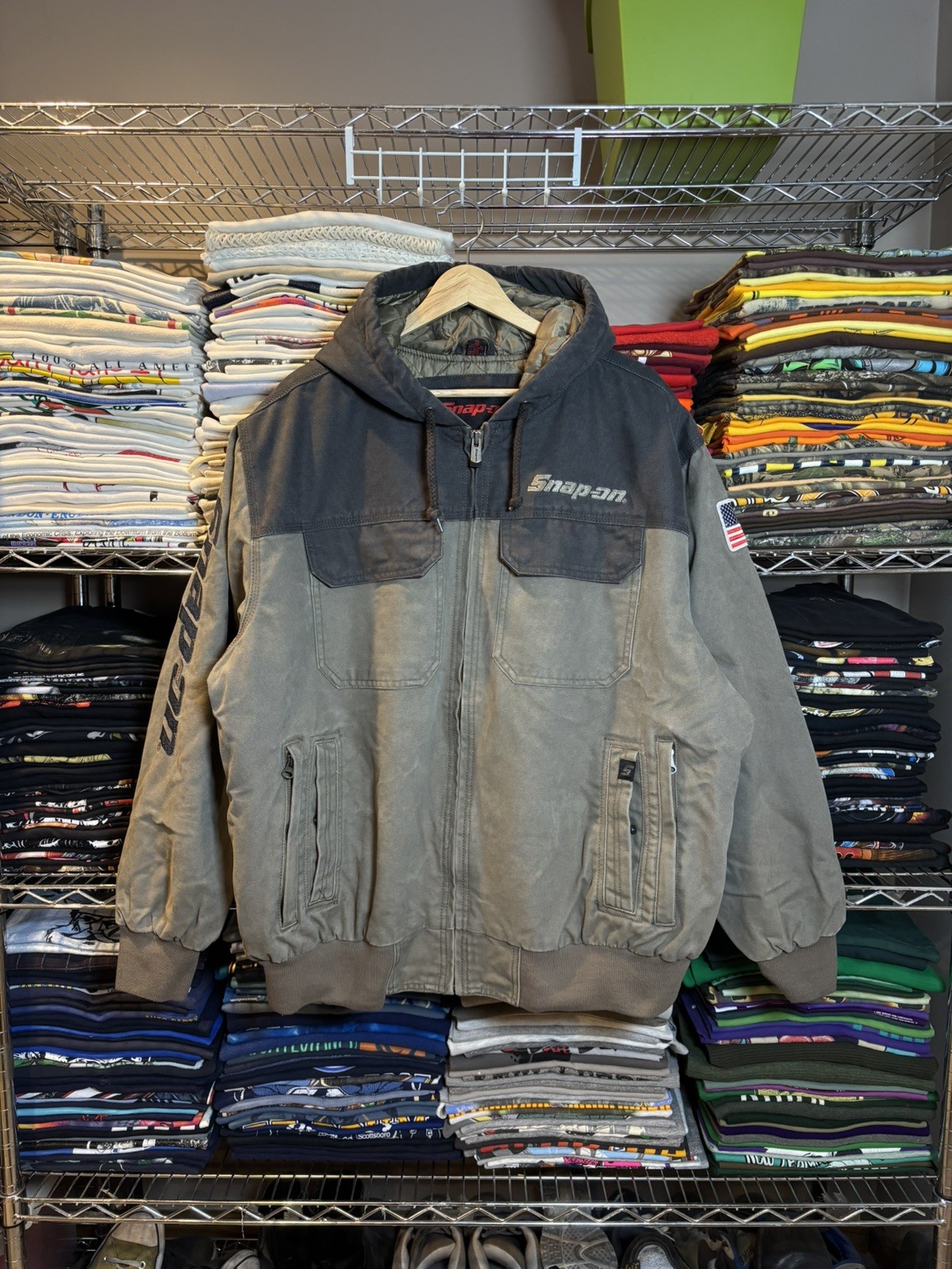 Snap On Silver and Grey Workwear Work Jacket Size X-Large Men’s