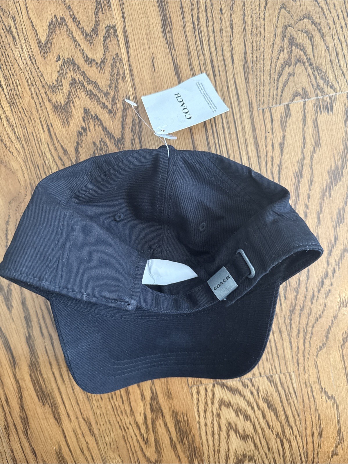 NWT COACH Embroidered Baseball Hat-ALL Black [MSRP $75] (100% Cotton)