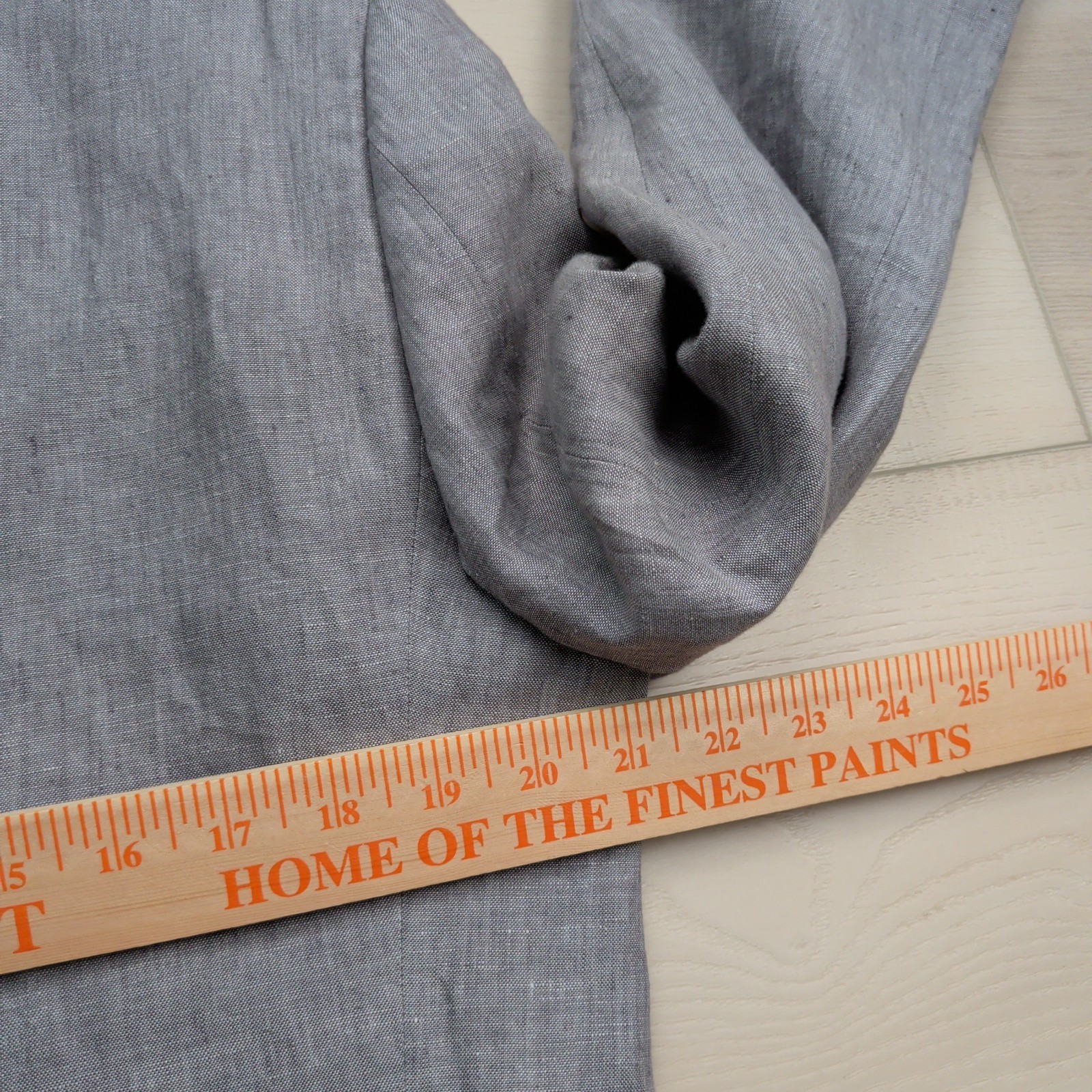 Tommy Hilfiger 100% Linen Sport Coat Blazer Mens 40R Gray Double Vented Jacket