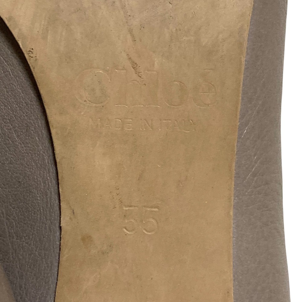 Chloe belt design pumps, size 35, approximately 8.5 inches, greige Women USED